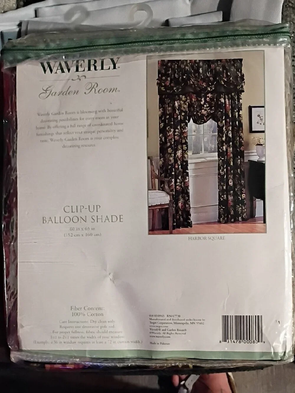 Waverly Black Floral Balloon Shade with Gold and Pink Hydrangea Print - Picture 2 of 6